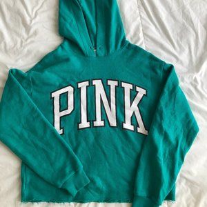cropped pink hoodie